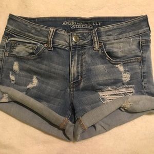 AE Distressed Denim Shorts